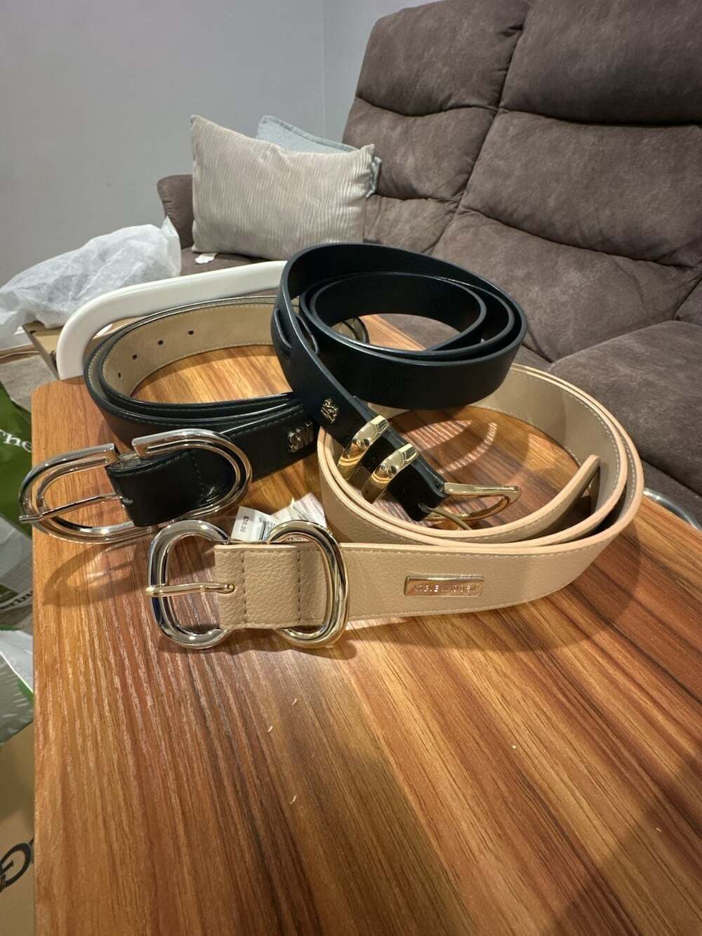 Steve Madden Women's Faux Leather Belt Set Multi-Pack (3)